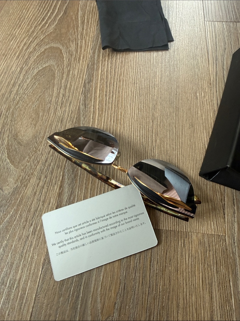 Christian Dior Empire 06J0TCat Eye Havana Titanium Frame Sunglasses - Picture 6 of 6